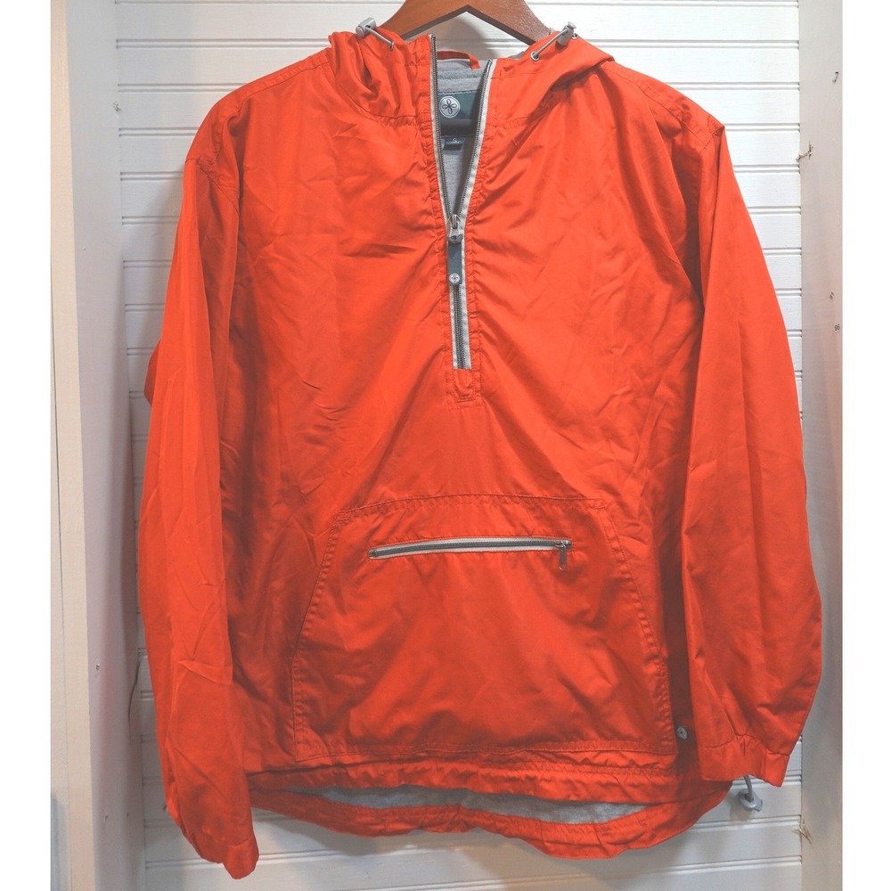 Lauren James Windbreaker Women's Small Red Pullover Lined Quarter Zip Hoodie